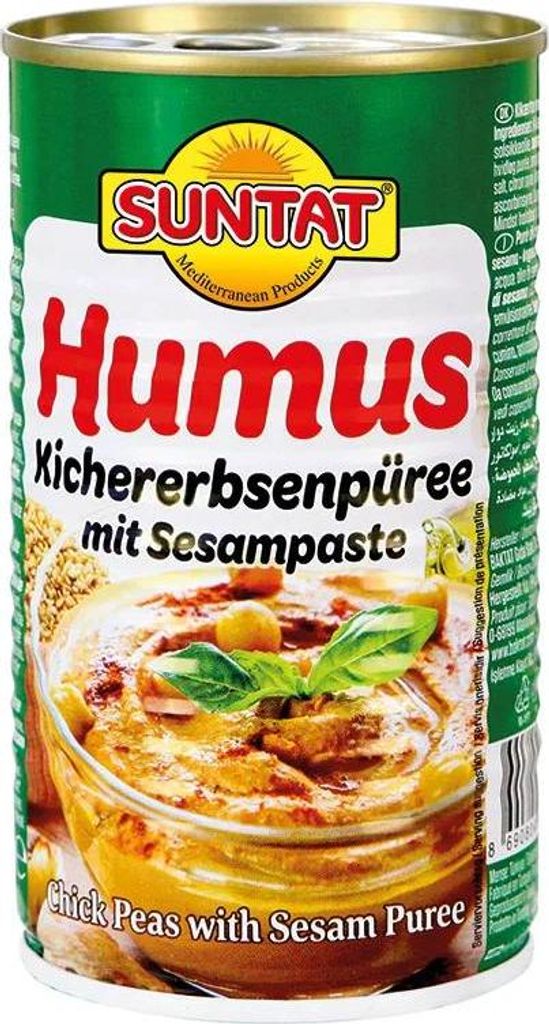 SUNTAT Humus Kichererbsenpüree mit Sesampaste vegan 330g Produktbild 