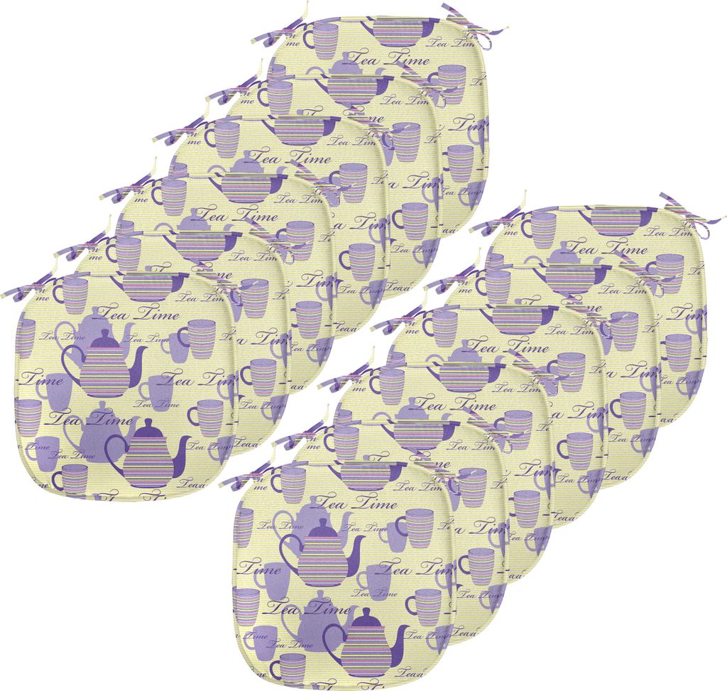 ABAKUHAUS Tee-Party Polster für Esszimmerstühle, Gestreifte Teekannen Cups, Dekoratives wasserfestes Kissen mit Riemen für Küchensitze, 40 cm x...