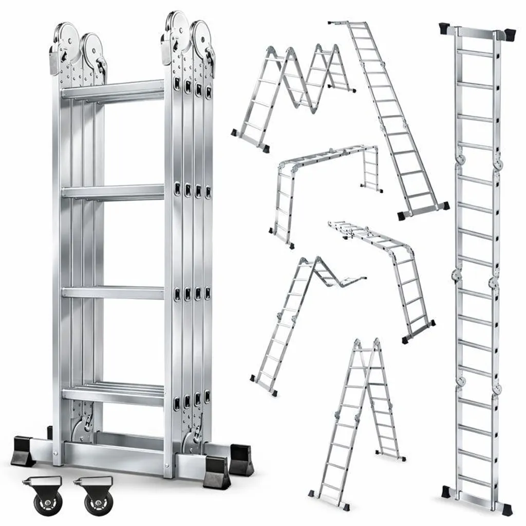 Échelle télescopique 460 cm pour travaux de rénovation et de toiture