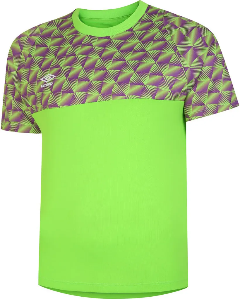 Maillot Umbro Flux UO1694 gardien enfant manches courtes Vert et Violet