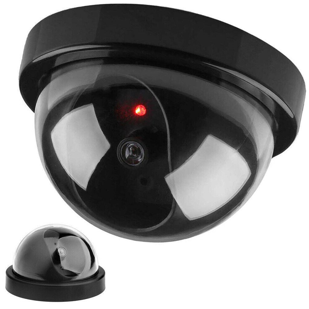 Kameraatrappe Überwachungskamera Domekamera Dummy Kameradummy Attrappe mit LED 