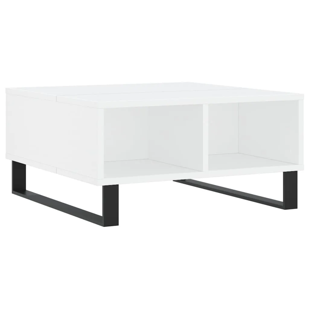 Tavolino Basso Bianco 60x60x30 cm | Design Scandinavo in Legno