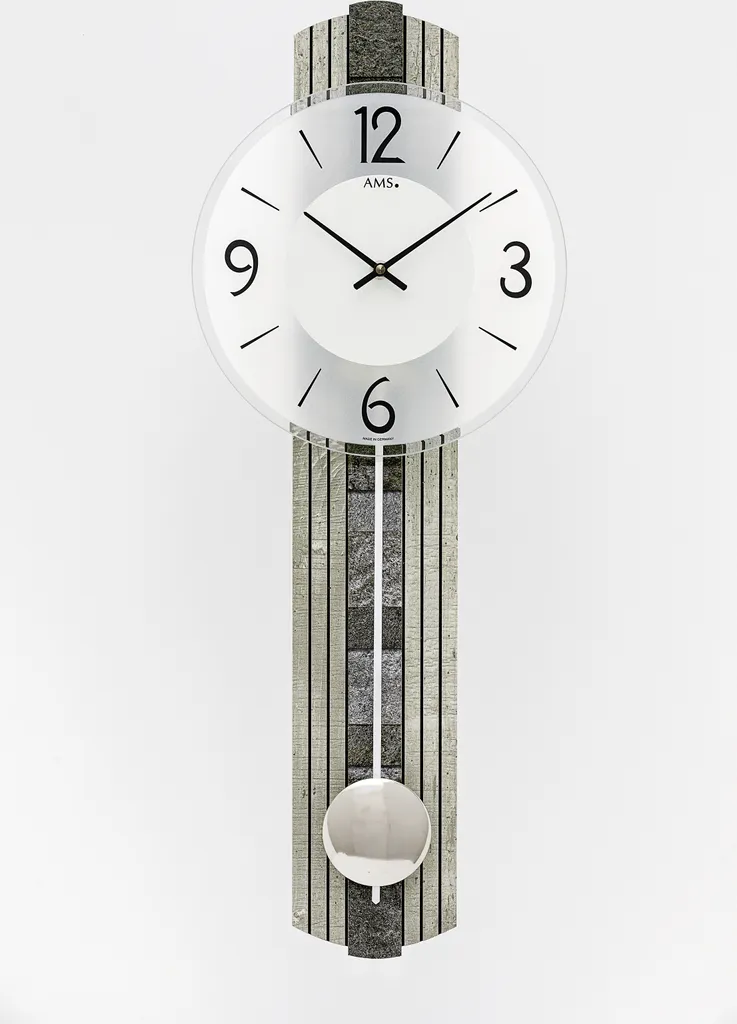 Montre Murale AMS 7490 Idéale pour Bureau et Salon au Style Moderne