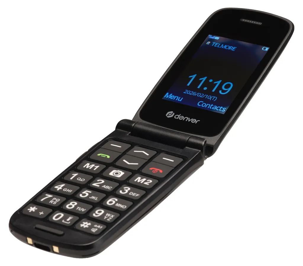 Téléphone portable 2,4 pouces Denver BAS-24800L avec écran QVGA