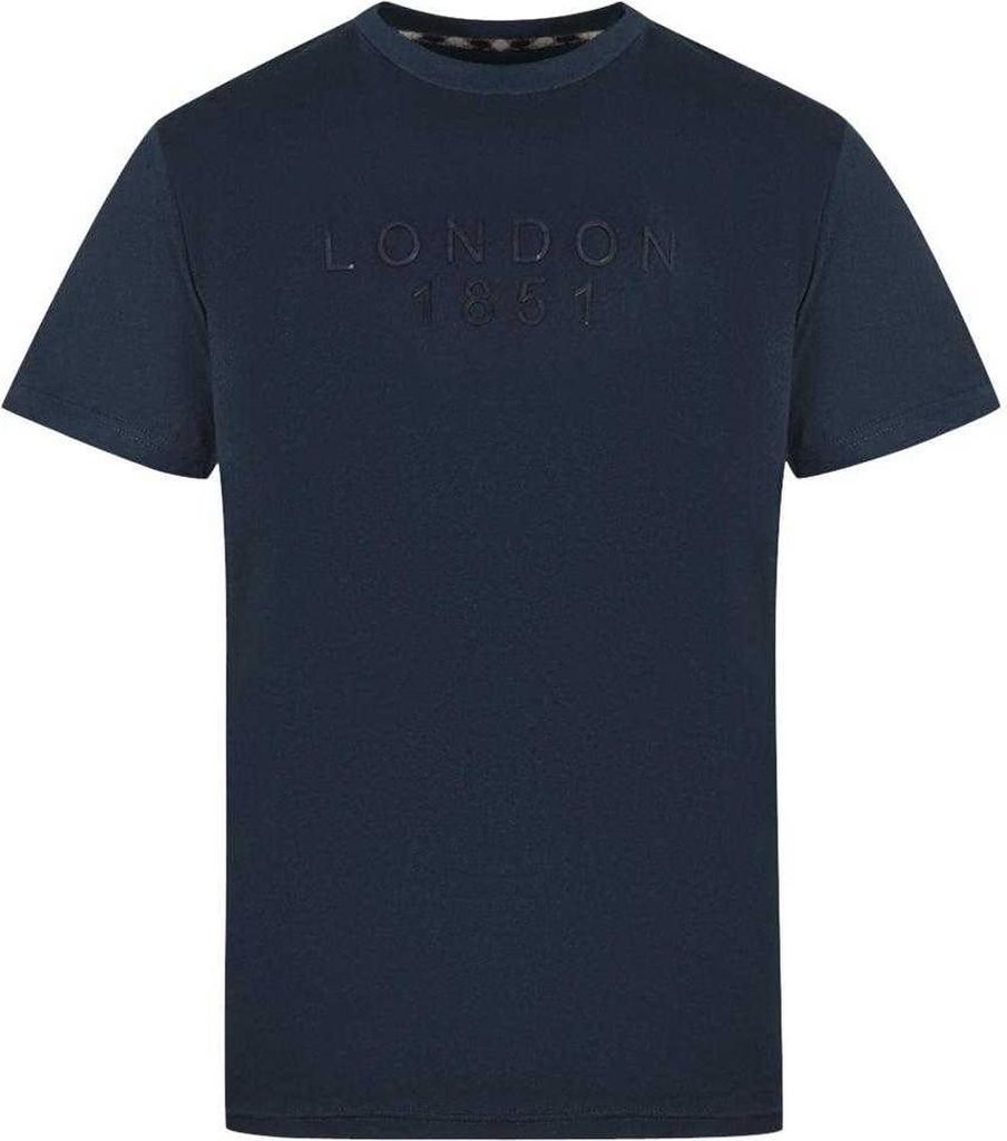 Aquascutum - "London 1851" T-Shirt für Herren, verklebt SY197 (M) (Dunkles Marineblau)