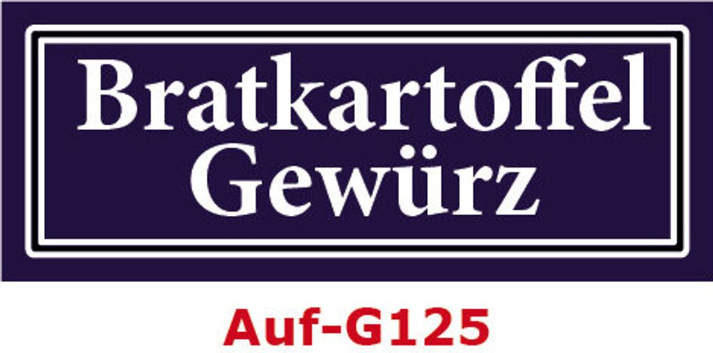 150 Stück Gewürzaufkleber Bratkartoffel Gewürz 40x16mm Gewürzetiketten Sticker Lebensmittel (Auf-G125)