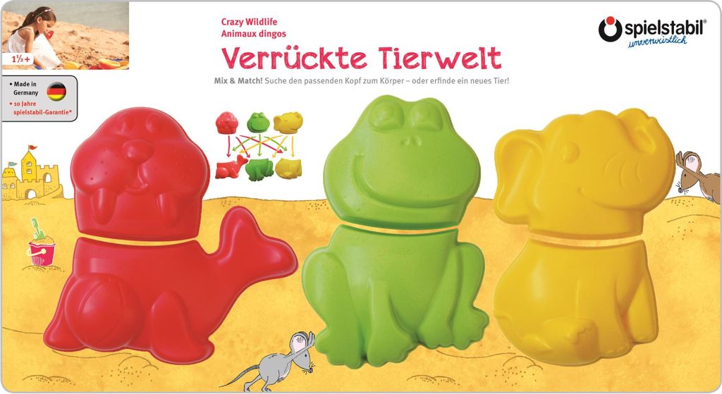 Spielstabil Verrückte Tierwelt Fashion 6-teilig