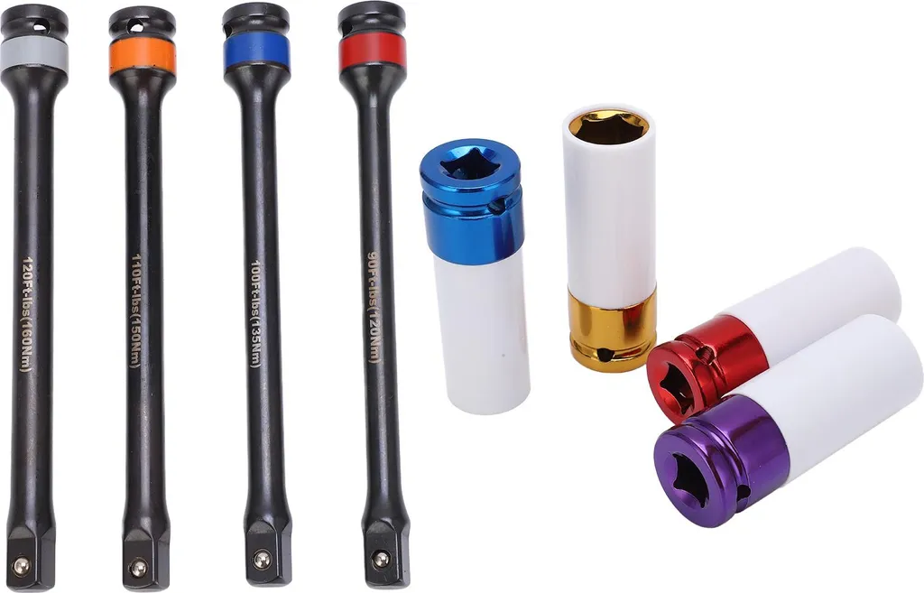 Set 8 Barre di Torsione 1/2 Professionali: Estensioni Antigraffio Ruote