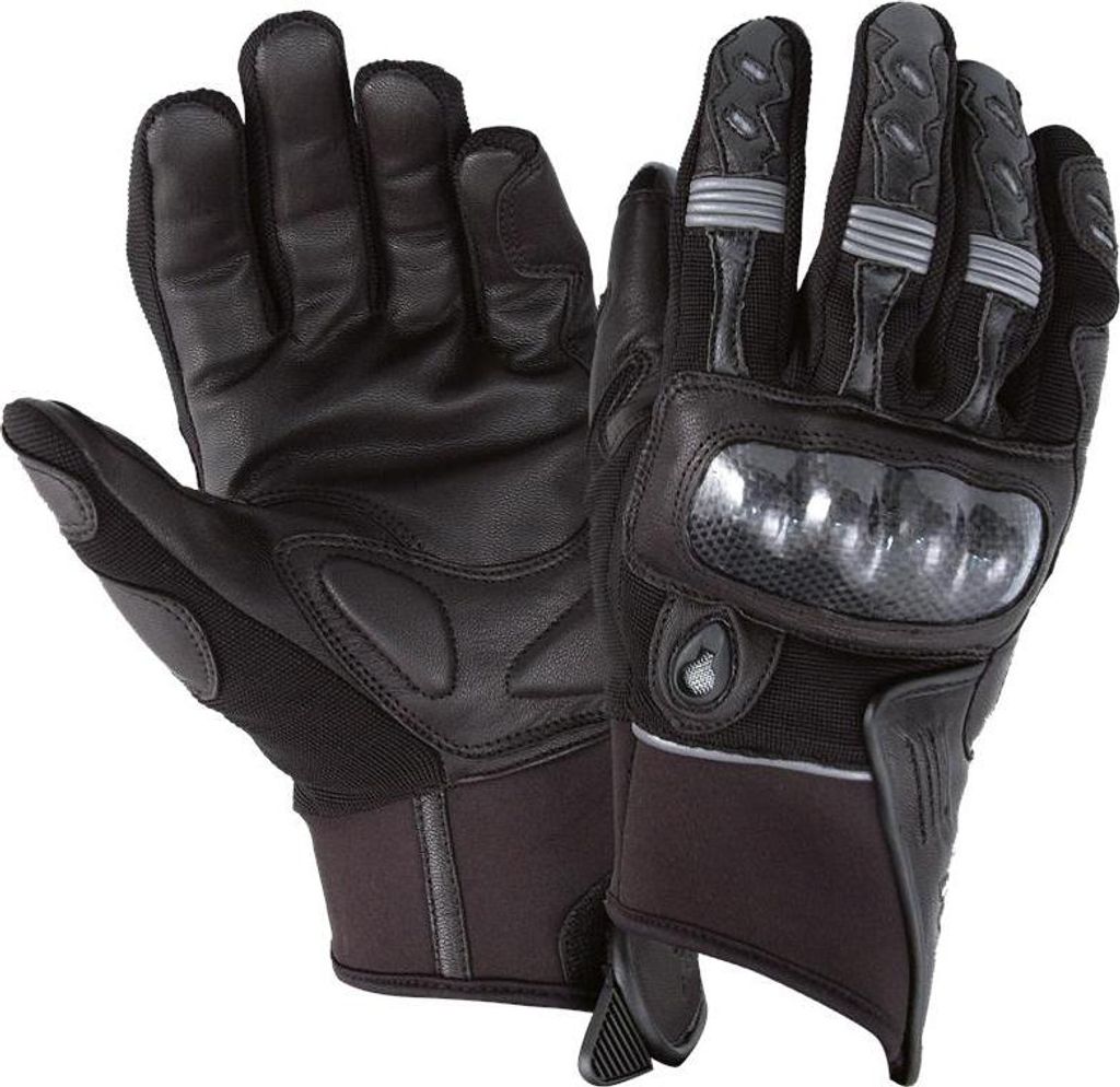 Roleff Sommer Lederhandschuhe Kurz Modell Carbon Farbe Schwarz Grösse Xl