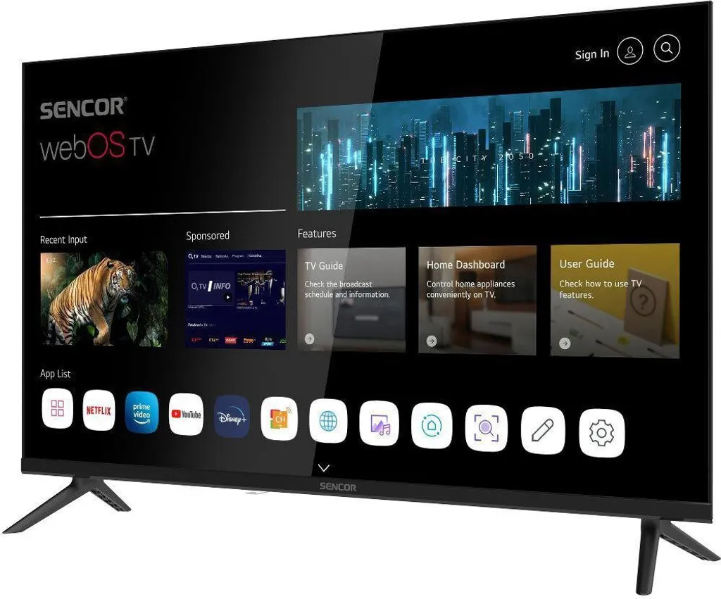 TV Camping-Car 12V Sencor SLE 32S830WB Smart TV 32'' webOS Bluetooth