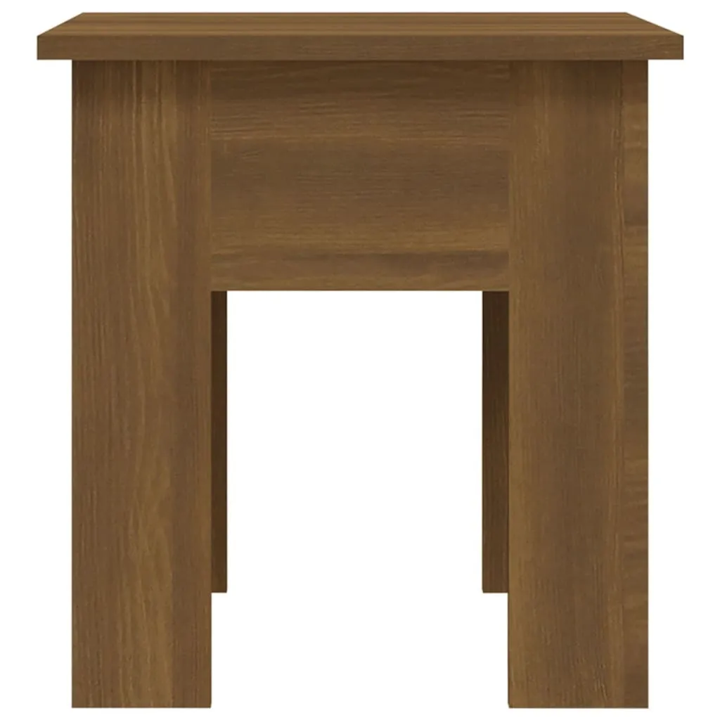 Table basse bois composite marron aspect chêne 40 cm stable et chic - 5