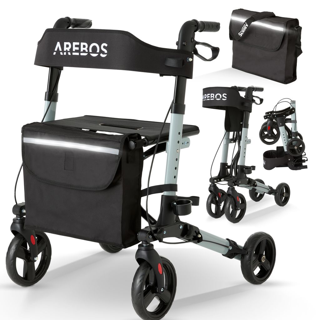AREBOS Leichtgewicht Rollator, 6-fach höhenverstellbar, Produktbild