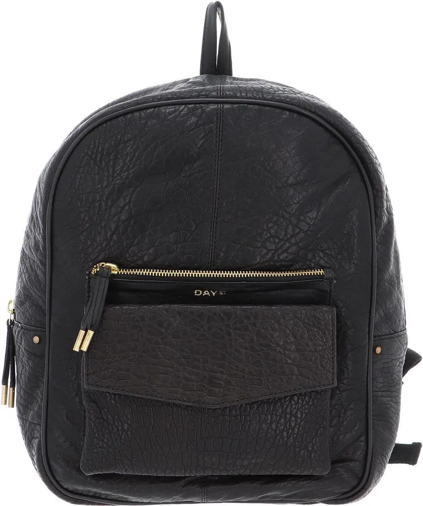 Petit Sac à Dos Loisirs en Cuir Bubbly Backpack Noir - Idéal Voyage