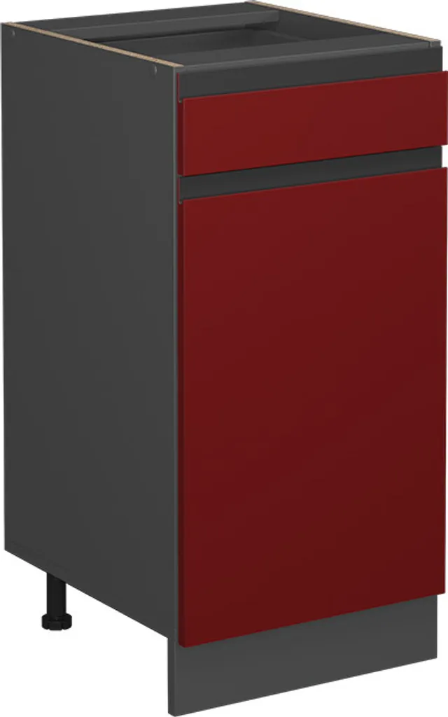 Mobile Base Vicco R-Line 40 cm Rosso Antracite | Cucina Modulare Forma J