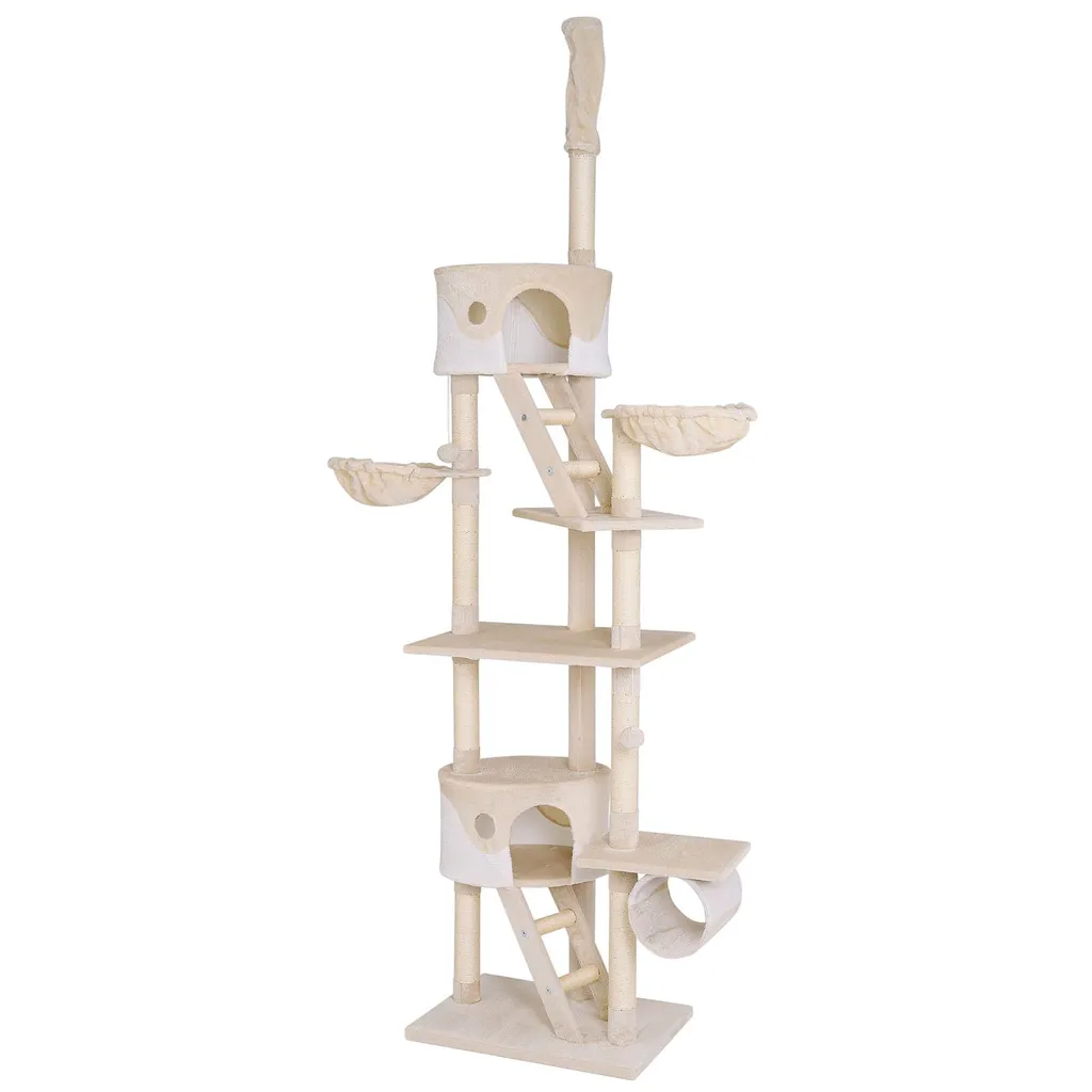 Tiragraffi lionto Beige/Bianco: Eleganza Verticale per Gatti