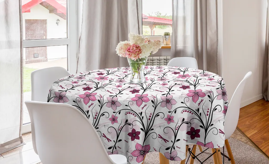 Tovaglia Circolare 150cm Rosa Antico Libelle ABAKUHAUS Lavabile