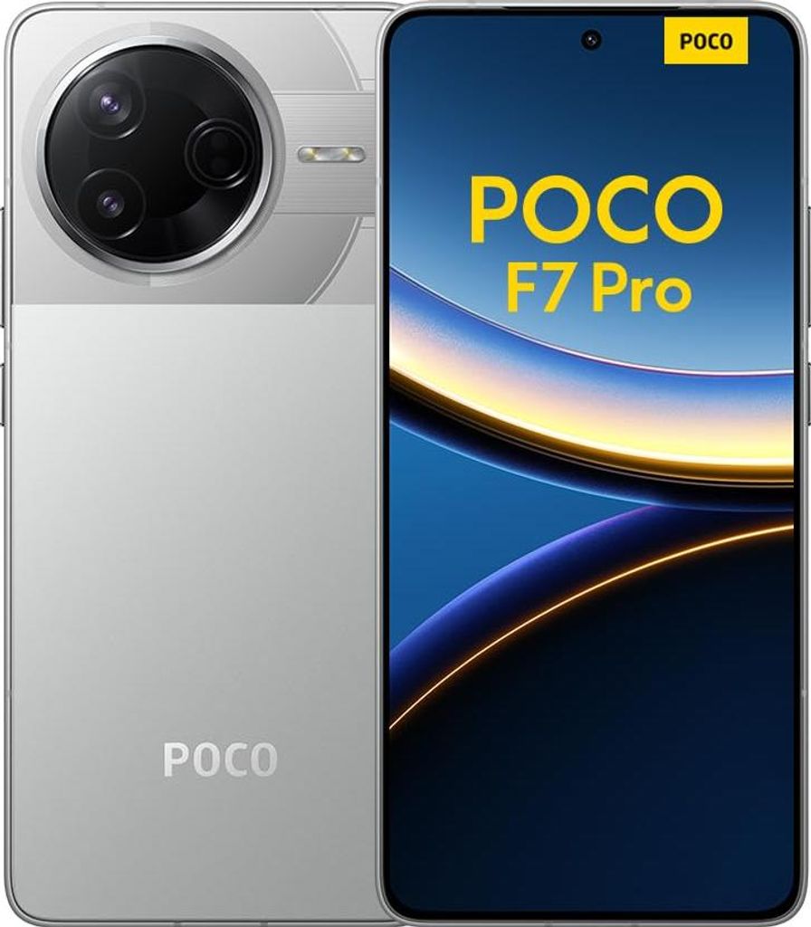 XIAOMI Poco F7 Pro Smartphone, 12+256GB, Silber, Handy ohne Vertrag, 50 MP, 120Hz AMOLED Display, Snapdragon Prozessor, 6000mAh Akku, 90W HyperChar...