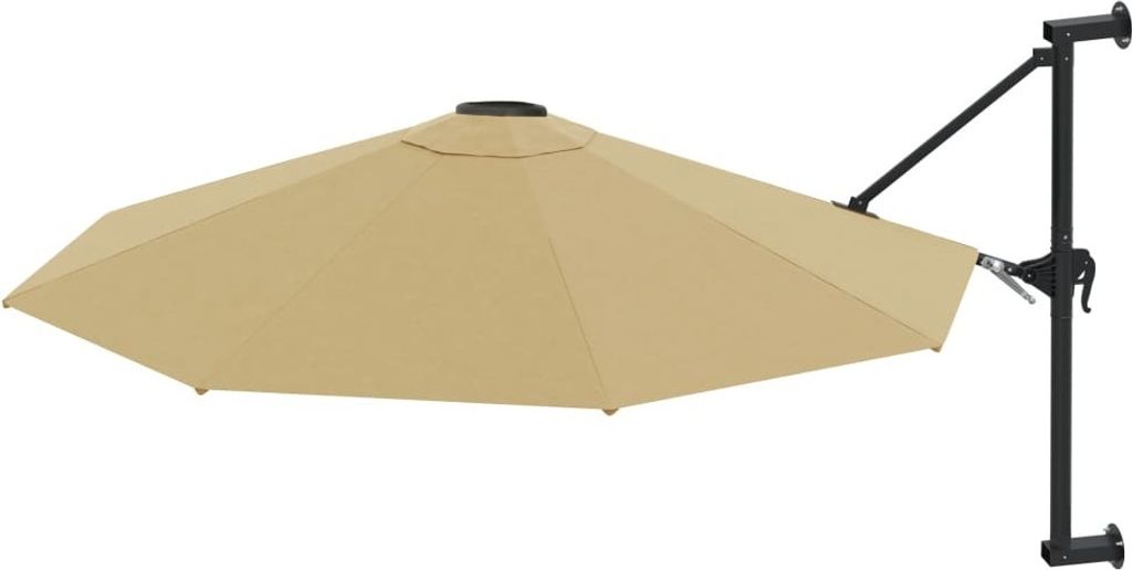 vidaXL Parasol do montażu na ścianie z metalowym słupkiem Zdjęcie produktu 