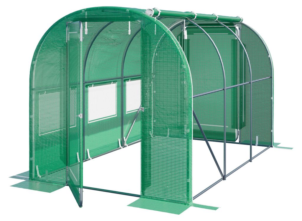 TOOLPORT Premium Foliengewächshaus 2x3m PE Plane 180g/m² Produktbild 