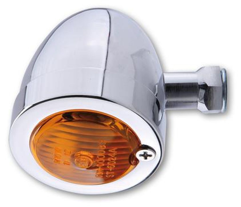 HIGHSIDER Smart Bullet Flat Bulb Indicator Body Chrom / Linse Orange (1Stk), vorne & hinten
