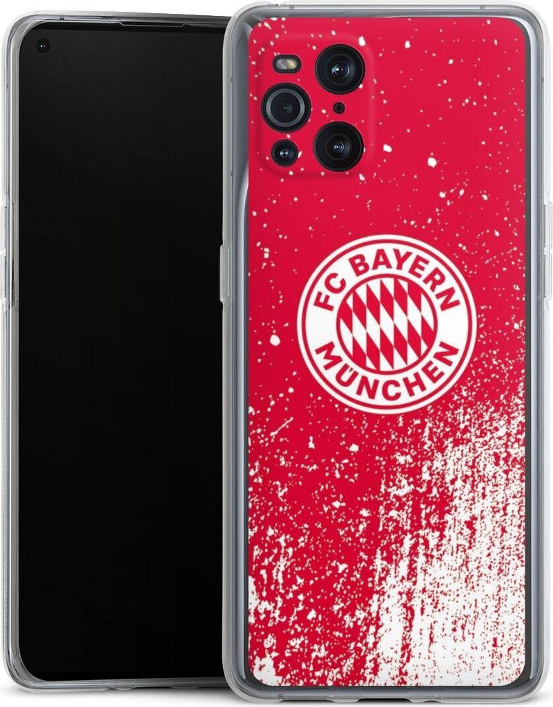 DeinDesign Handyhülle für Oppo Find X3 Pro Silikon Hülle Case Smartphone Schutzhülle FC Bayern München FCB Offizielles Lizenzprodukt