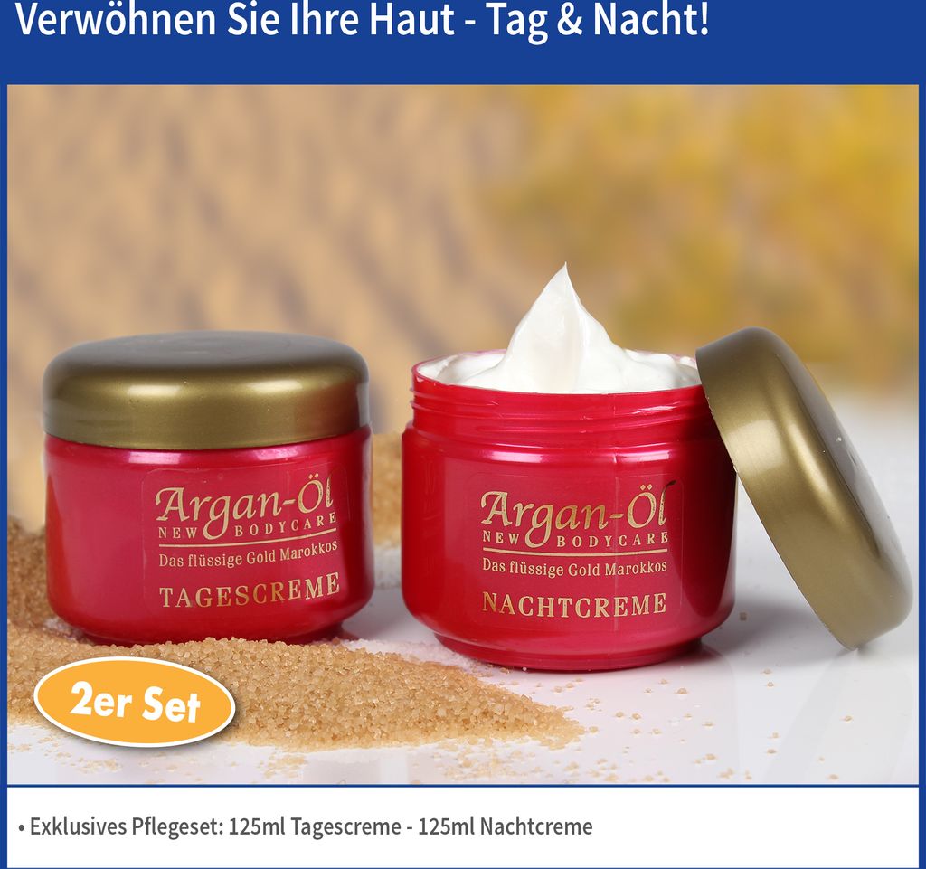 Bio-Vital Pflegeset Argan-Öl Tag- und Nachtcreme je 125 ml Produktbild 3