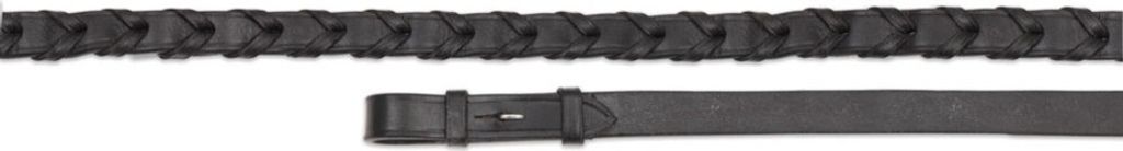 Aviemore - Geschnürte Zügel, Leder ER653 (54 in x 0,8 in) (Schwarz)