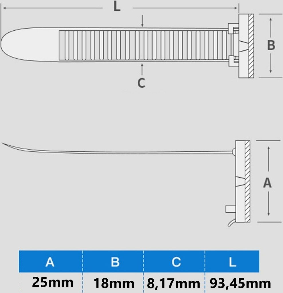 100 pezzi di fascette adesive in nylon, fascette nere, supporti per