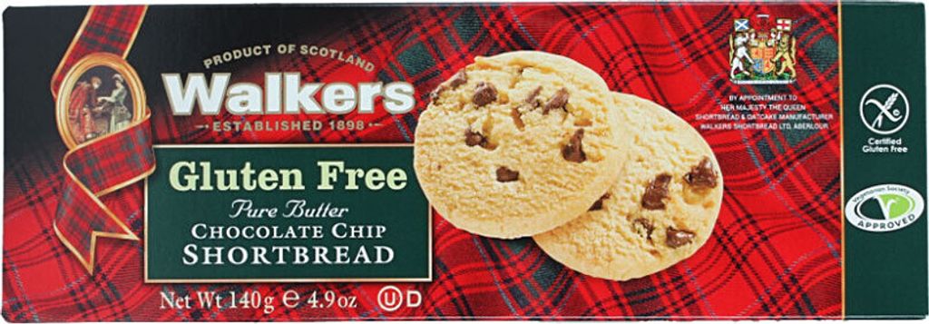 Walker's Gluten Free Chocolate Chip Shortbread 140g Produktbild 