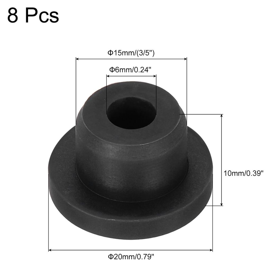 8 Stš¹ck T-f?rmige Silikonstopfen 15,5 mm 3/5 Zoll Dia. Einraststopfenloch-Dichtungsabdeckung Runder Gummistopfen fš¹r die Kš¹che Gummischott...