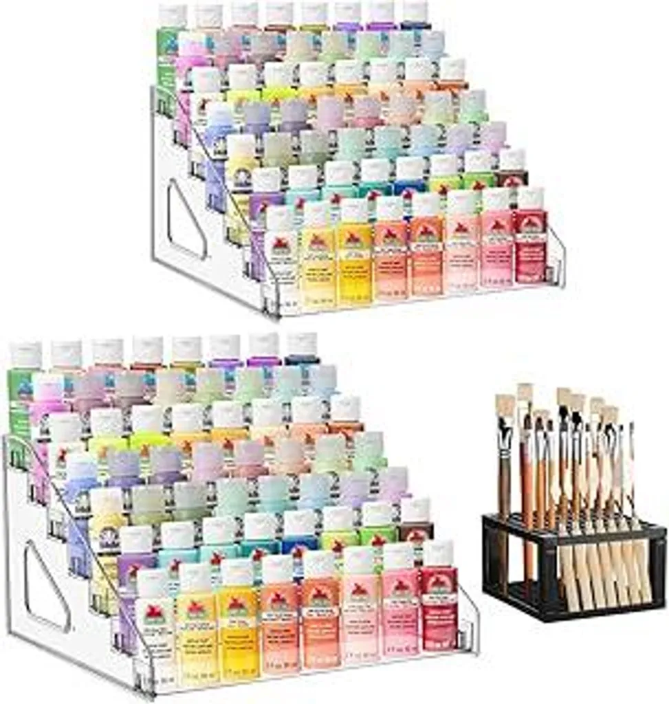 Organizer Acrilico Crystal Clear YEXEXINM 7 Tier per Artisti
