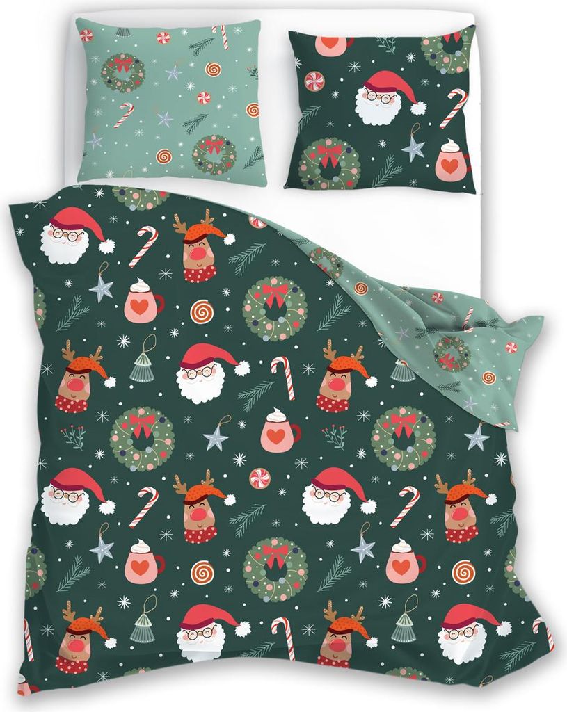 Bettwäsche Weihnachten Winter Wendebettwäsche Garnitur 140 Produktbild 