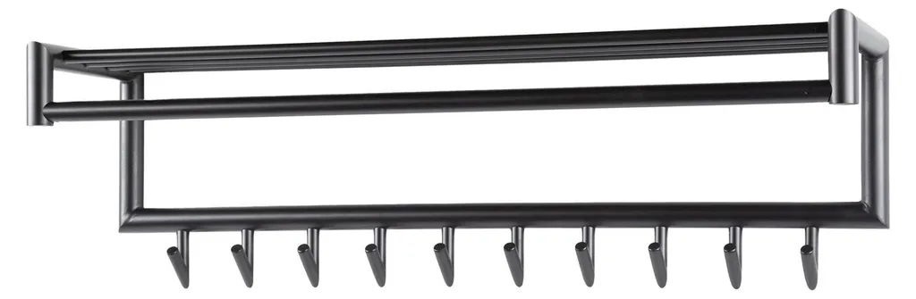 Rail de penderie robuste 100 cm gris foncé FURNLUX Tubo pour dressing loft