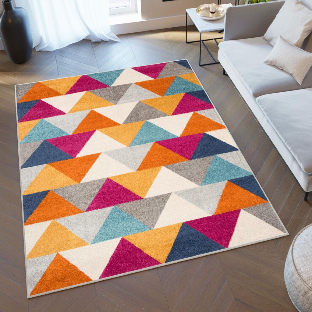Tapiso Teppich LAZUR Modern Bunt Orange Rot Jugendzimmer 180 x 270 cm