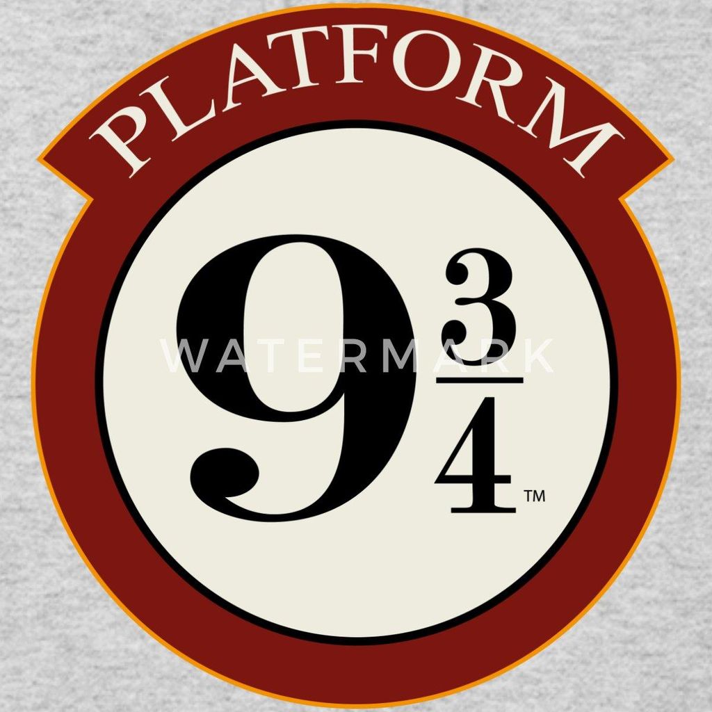 Spreadshirt Harry Potter Platform 9 3/4 Damen Hoodie, M, Hellgrau meliert