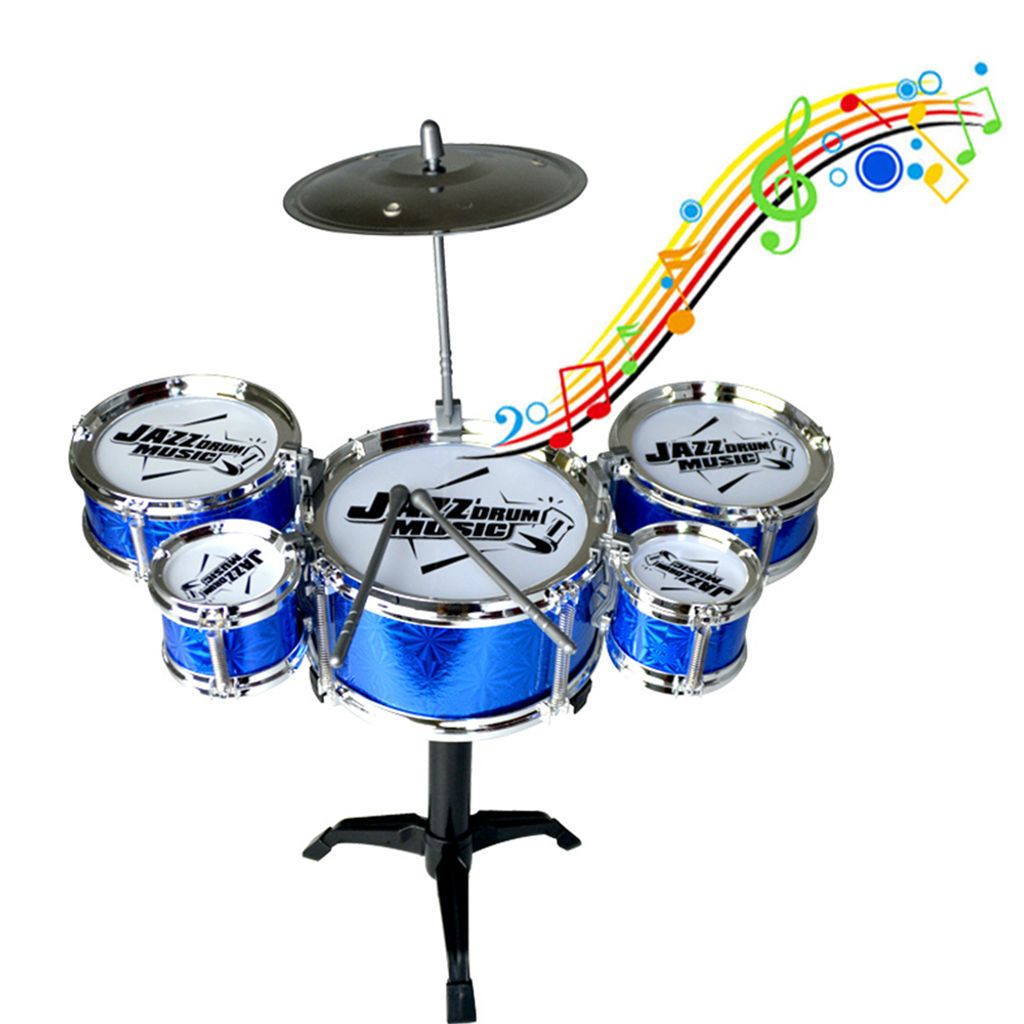 EddyToys Kinder Schlagzeug Trommel Spielzeug Musikinstrument Jazz Drums 