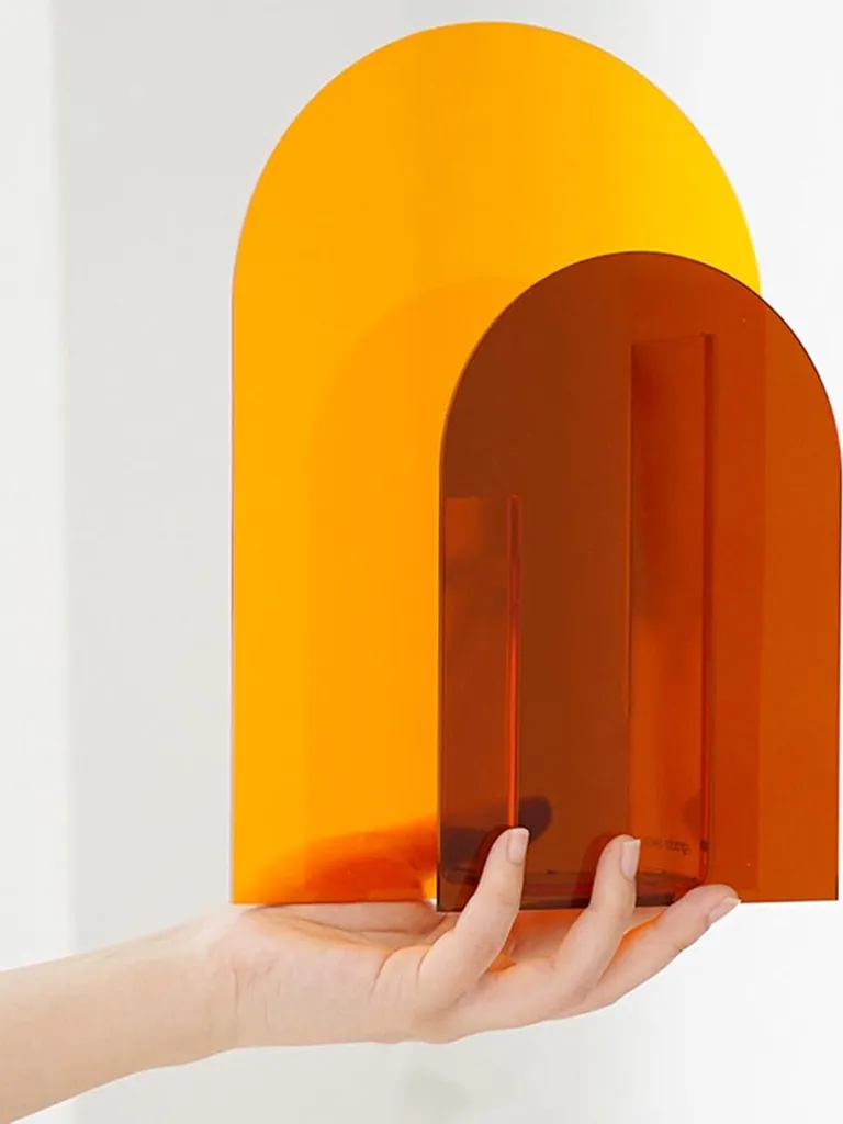 Vase en acrylique orange incassable - Déco sécurisée et design moderne