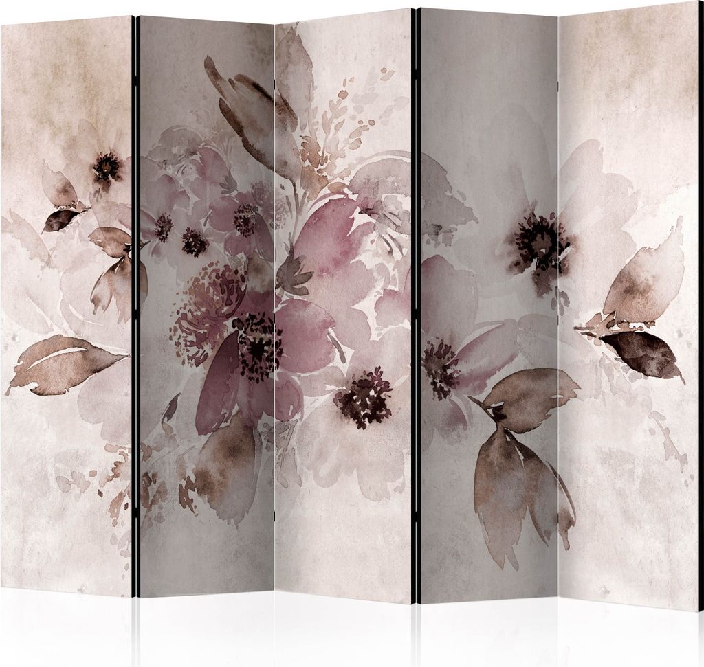 Neuheit! Dekorativer Paravent Raumteiler Trennwand Foto-Paravent Spanische Wand XXL BLUMEN 225x172 cm b-C-0910-z-c