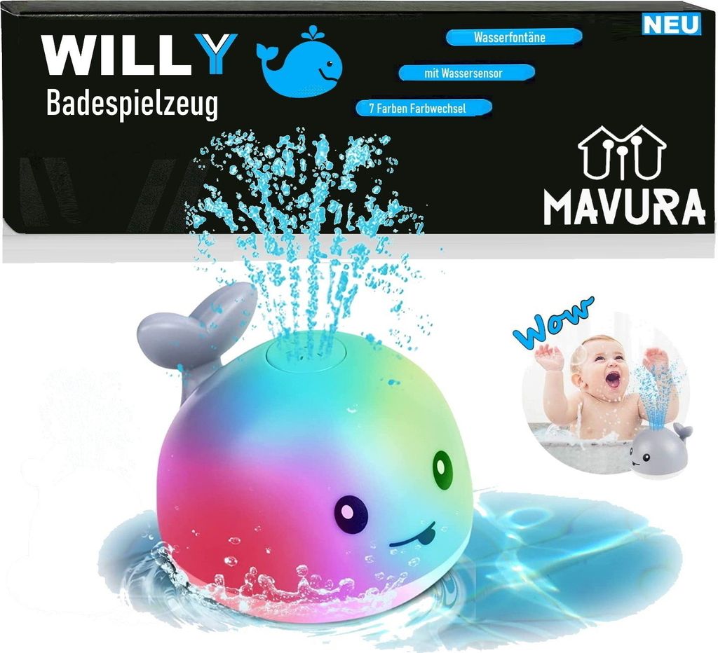 WILLY wieloryb zabawka do kąpieli zabawka wodna dla dzieci Zdjęcie produktu 1