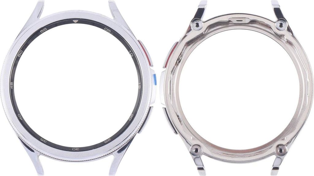 Für Samsung Galaxy Watch 6 Classic 47mm LCD Rahmen Bezel Plate Ersatzteil Silber