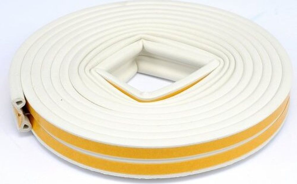 Těsnění do oken a dveří samolepící 9x5,5mm TYP P bílé 6M Obrázek produktu 