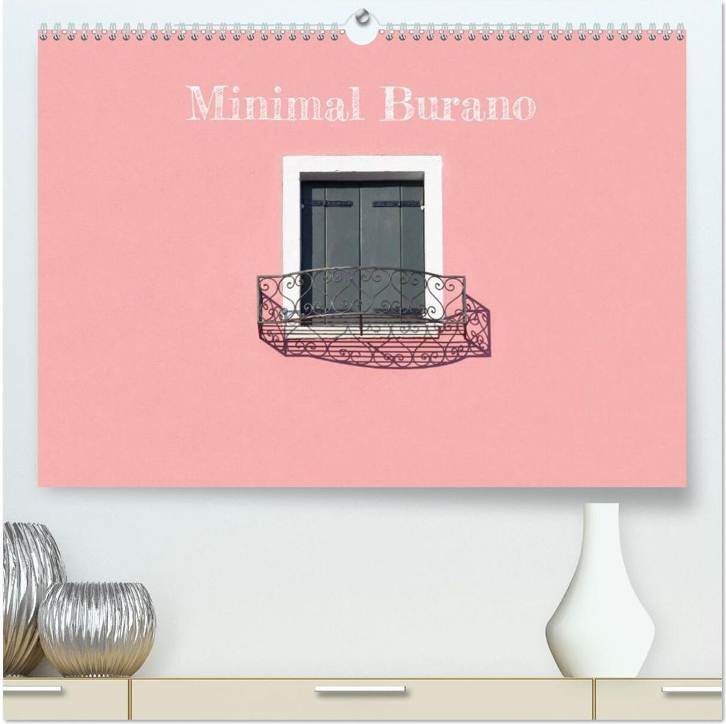 Minimal Burano (hochwertiger Premium Wandkalender 2026 DIN A2 quer), Kunstdruck in Hochglanz
