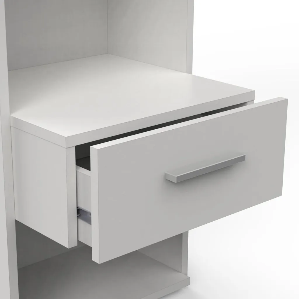 Aménager une petite chambre : Tête de lit CHICAGO blanche liseuses LED - 6