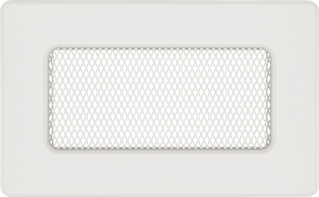 Kaminlüftungsgitter Weiß 11x17 cm – Lüftungsgitter für Kamin, Ofen oder Wand – Metall, rechteckig