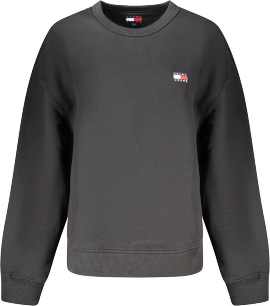 Tommy Hilfiger Damen LANGARM-SWEATSHIRT Schwarz DW0DW19408_NEBDS : Größe - L Größe: L