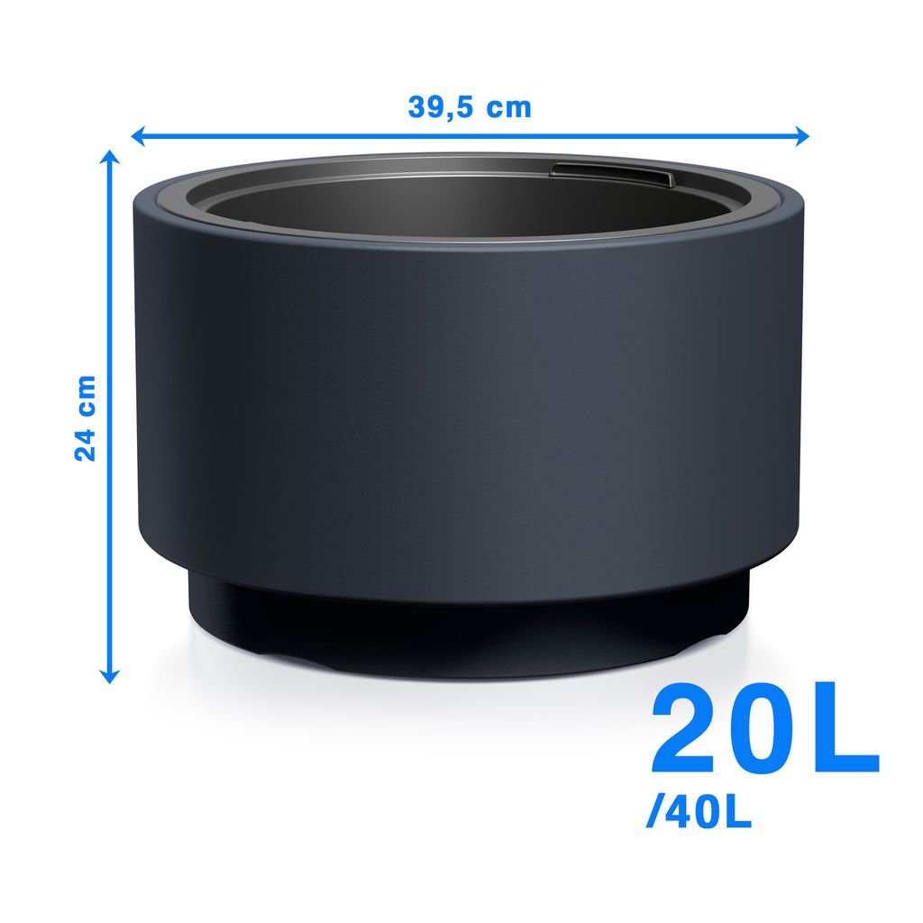 Prosperplast s.r.o. Kvetináč s vložkou HEOS antracit 39,5 Obrázok produktu
