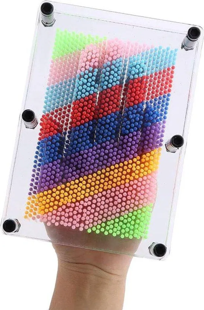 Pin Art 3D transparent sculpture interactive design pour bureau moderne