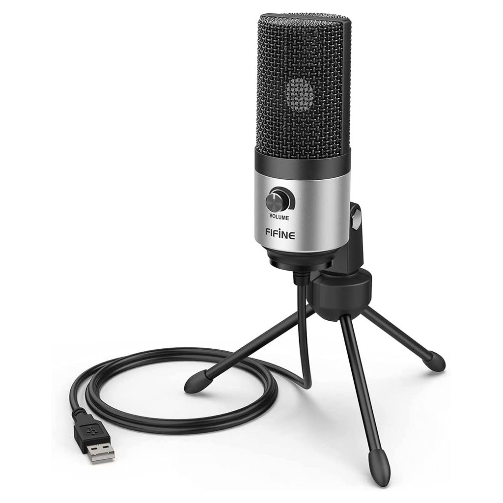 FIFINE USB Mikrofon, PC Kondensator, mit Ständer, Studioqualität Aufnahme für Podcast, Studio, Streaming, Broadcast