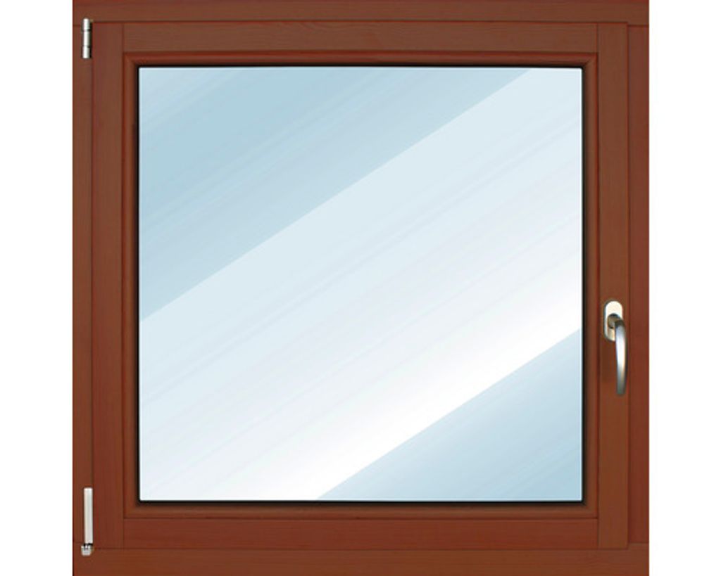 ARON Basic Holzfenster Kiefer lackiert S30 kastanie 750x750 mm DIN Links
