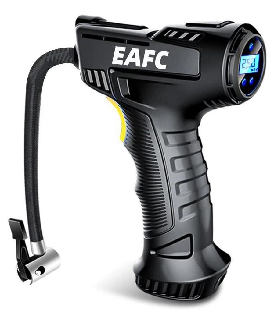 Hand-Luftkompressor - CZK-3665 kabellose Reifenpumpe 12V - Kupfermotor, ABS-Gehäuse - Tragbar für Auto, Fahrrad und Bälle - Grün